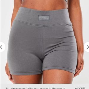 Missguided short biker shorts grey